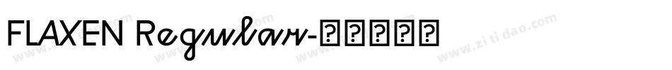 FLAXEN Regular字体转换